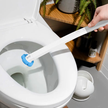 New Toilet Brush Disposable Replacement Head Cleaning Kit with Lengthened Handle Auto Lid Opening Toilet Bowl Cleaner Pad Kit