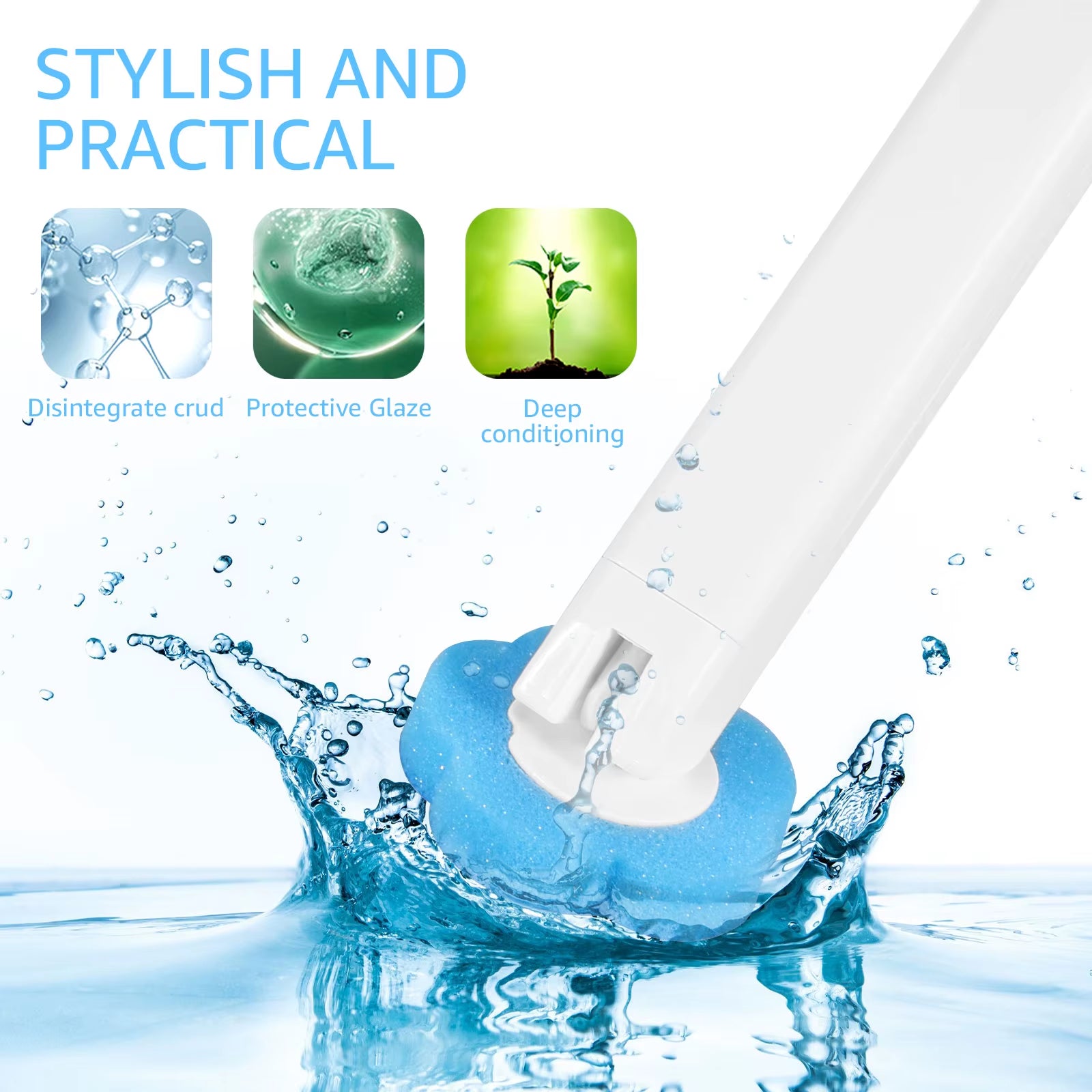 18/36Pcs Toilet Brush with Disposable Replacement Head Kits Upgrade Long Handle Bathroom Cleaning Brush for Home Wc Accessories